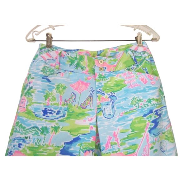 Lilly Pulitzer Luxletec Honda Classic Bermuda Golf Shorts Size 4 - Picture 2 of 5